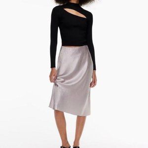 Aritzia Babaton Slip Midi Skirt in Munro Mauve Size 4
